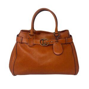 Gucci Orange Leather GG Large Tote